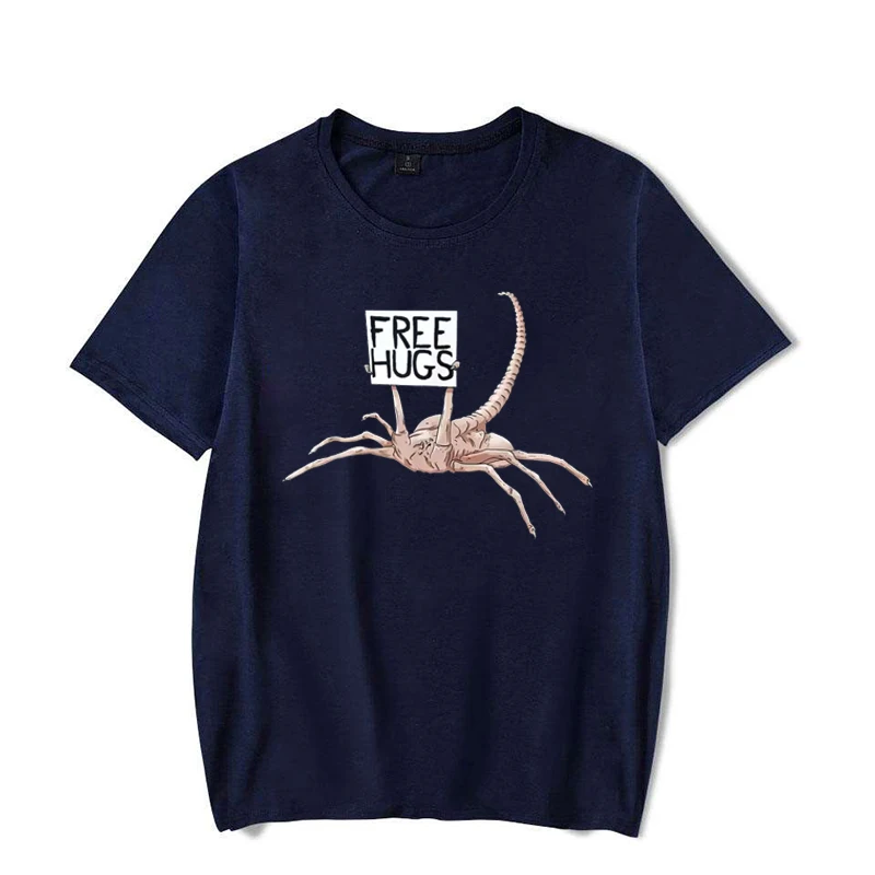 Free Hugs Funny Facehugger Aliens T-Shirt Harajuku T Shirt Comfortable Hip Hop Design Top T-Shirts - Image 3