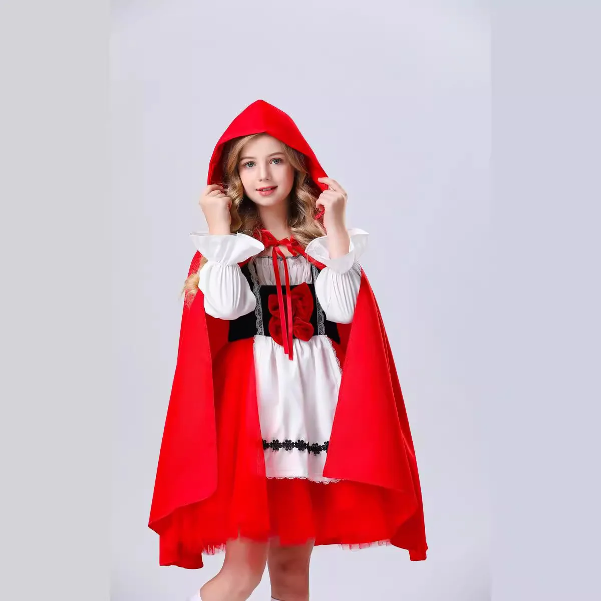 Disfraz de Caperucita roja para niños, disfraz de Cosplay para Halloween