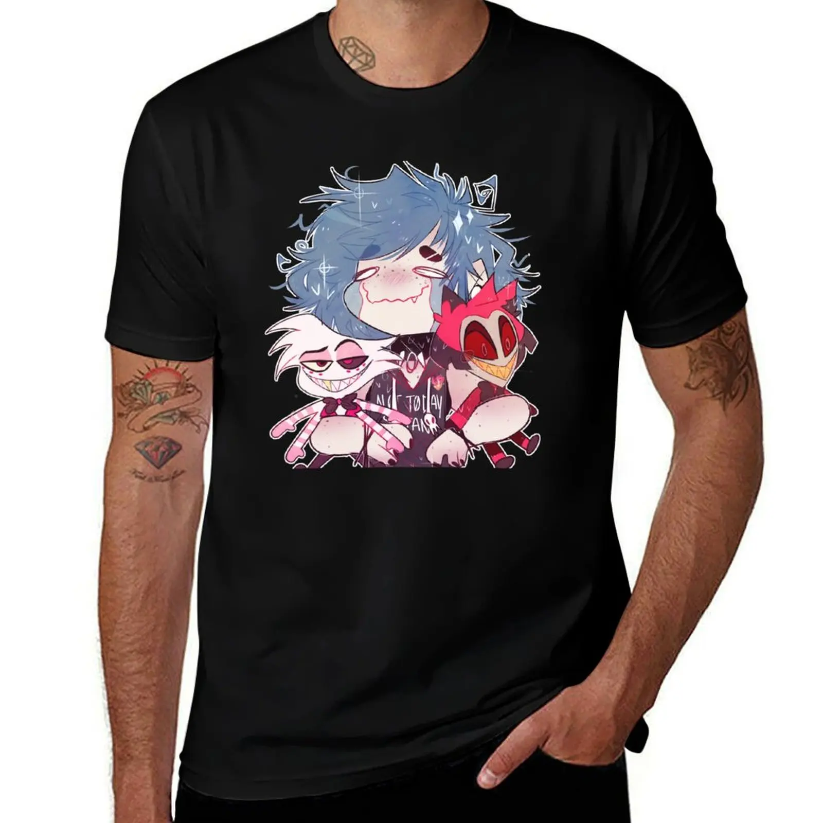 

t Hazbin cotton t Hype T-Shirt shirts with man man graphic for shirts for t shirts prints funny pack