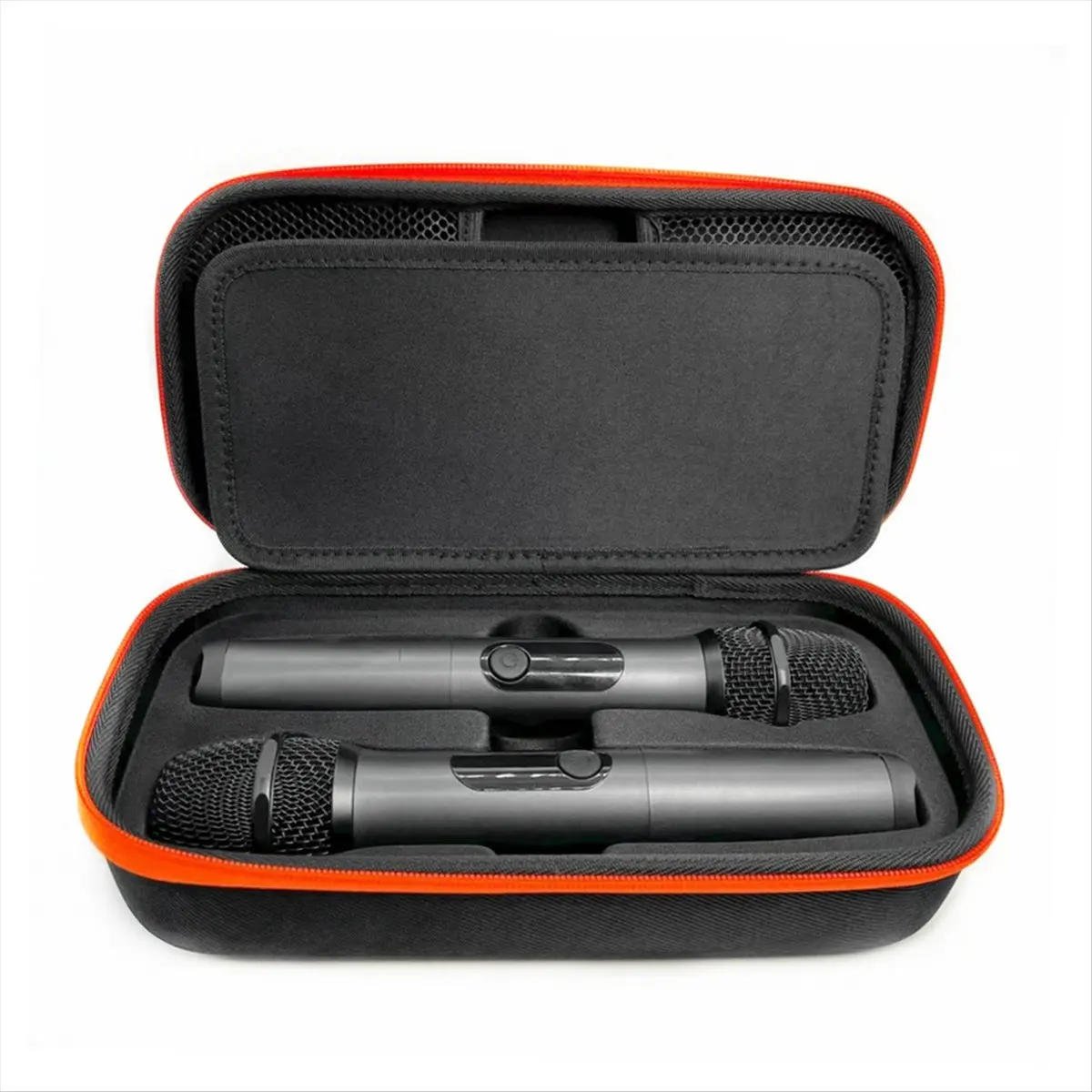 【Home-Accessories】Wireless Microphone Case Shockproof EVA Hard Shell Mic Case Anti-Scratch Travel Case for Wireless Two Microph