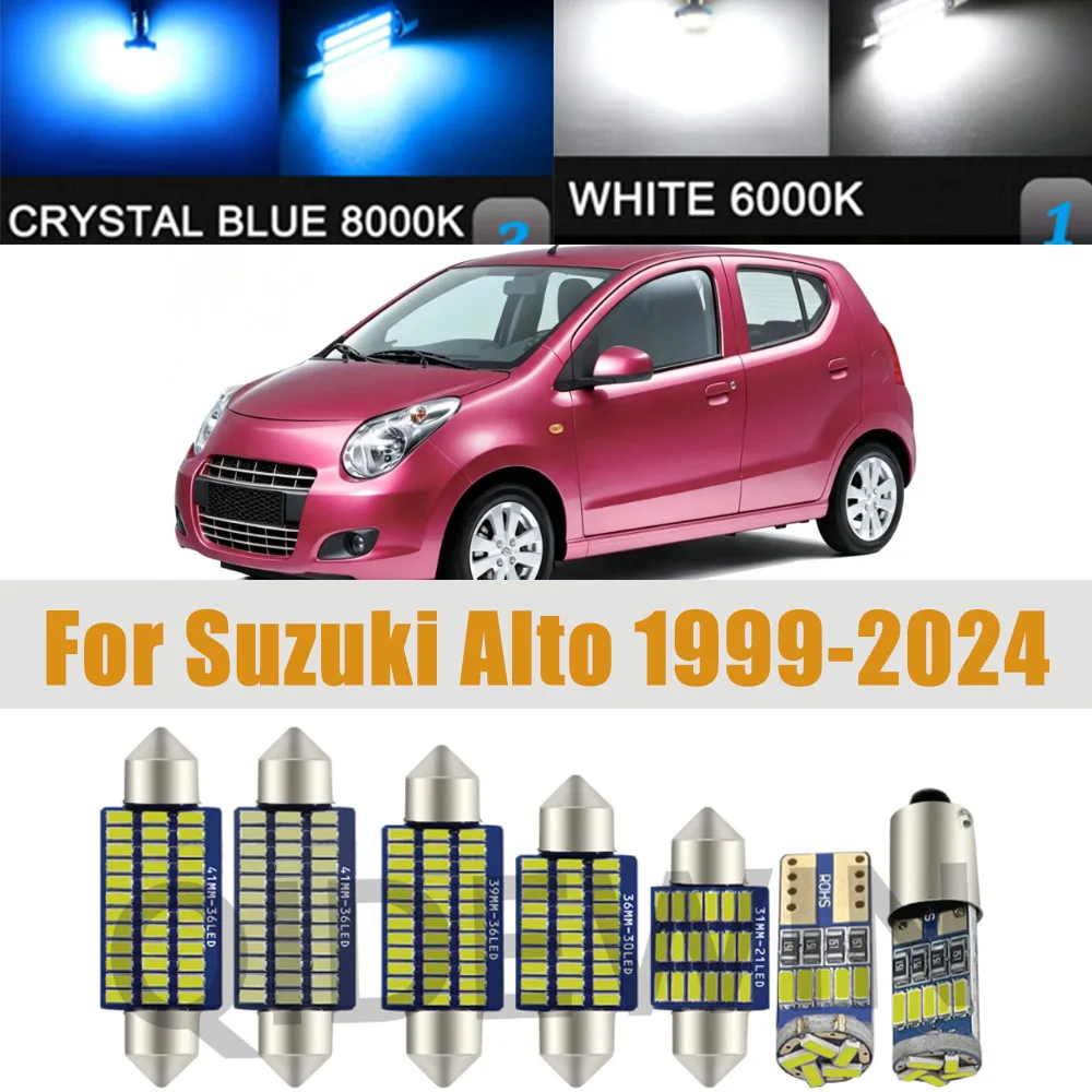 LED Bulb Interior Map Dome Reading Plate Light Kit For Suzuki Alto 1999- 2018 2019 2020 2021 2022 2023 2024 Accessories