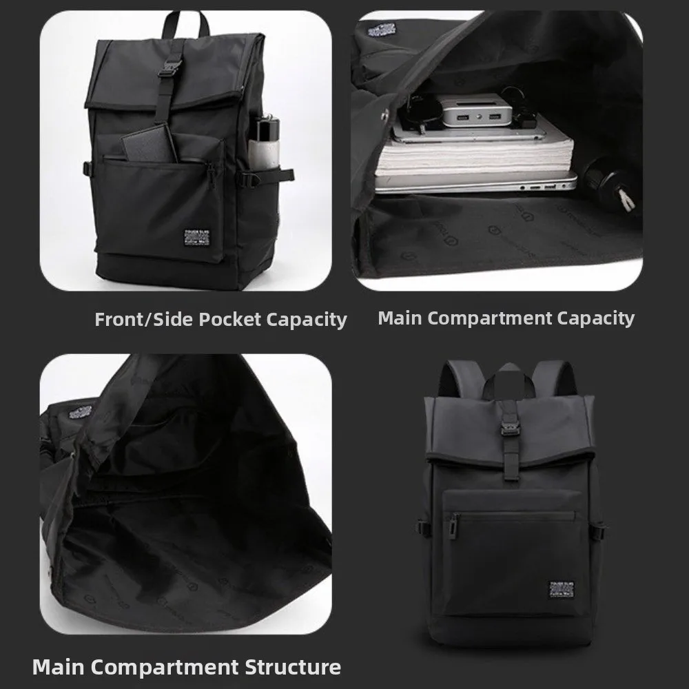 16 Inch Men Travel Backpack Oxford Cloth Large Capacity Business Computer Backpack Breathable Casual Style Male Laptop Daypack