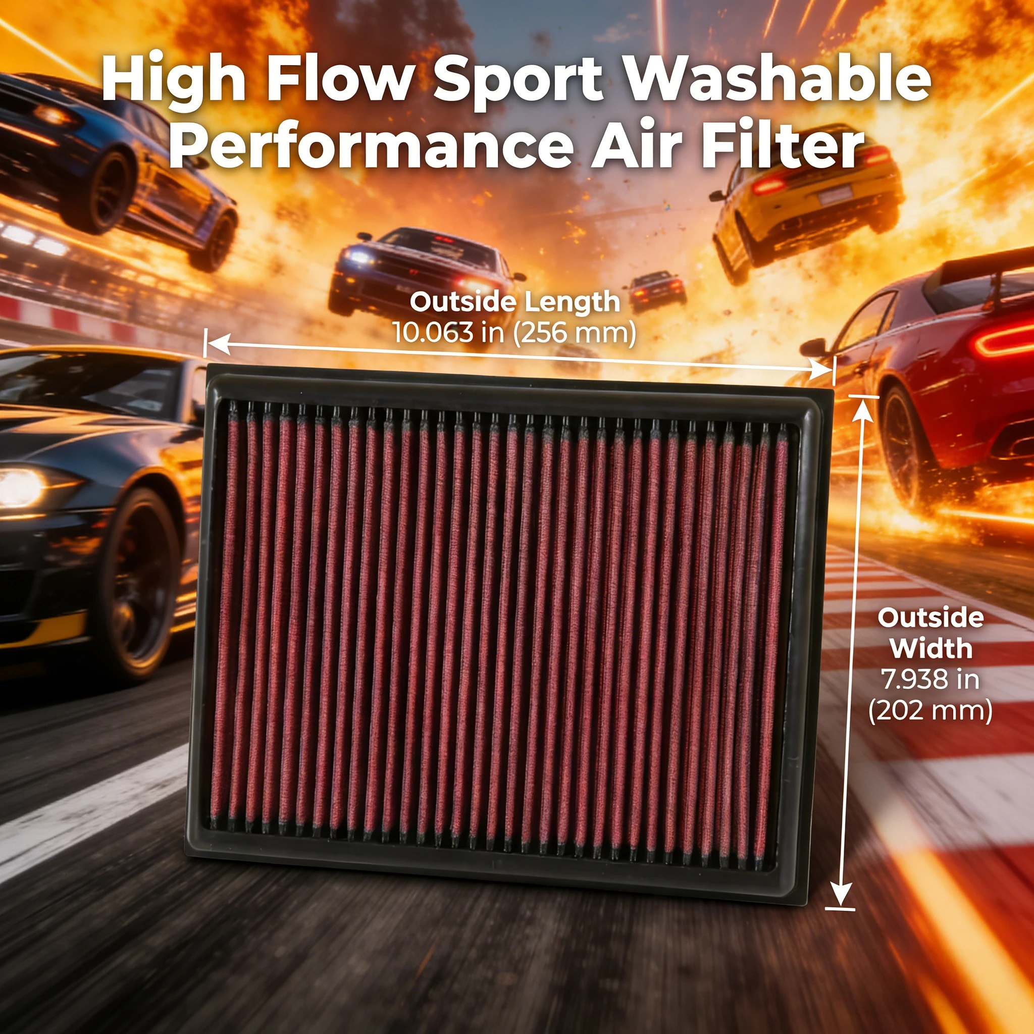 

Высокопроизводительный воздушный фильтр с увеличенным потоком для Mercedes-Benz X220d X250d, Nissan Navara NP300, Renault Alaskan D23 470 2.3 dCi OM699 M9T, 33-3059