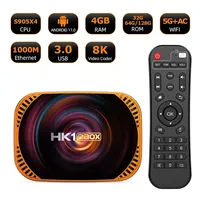 HK1 RBOX X4 Smart TV BOX Android 11.0 Amlogic S905X4 8K 3D 2.4G&5G Wifi Bluetooth Media Player Google Player Set Top Box 4+128GB