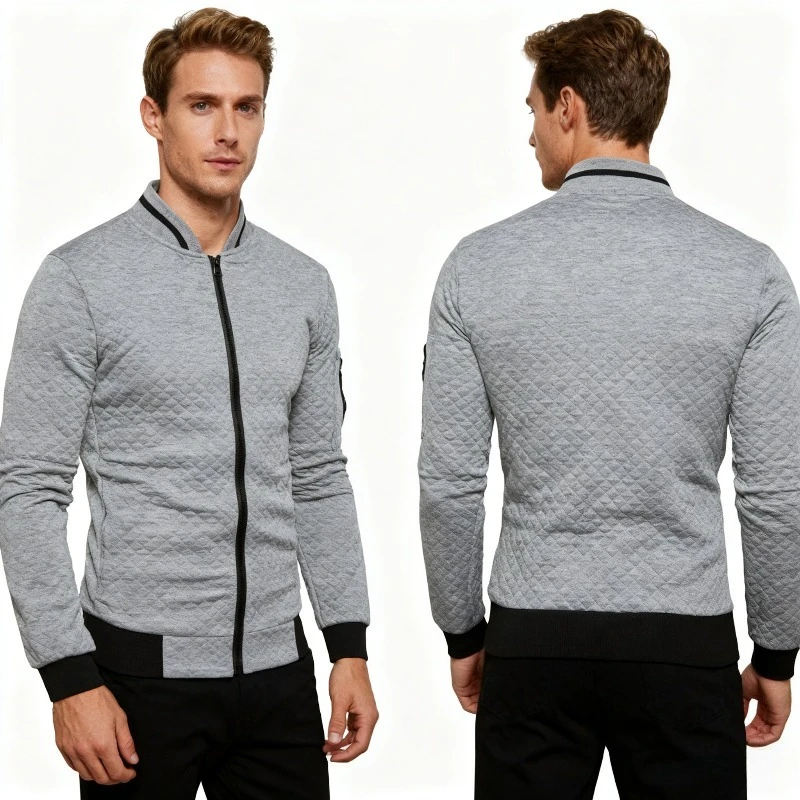 

Men's Sweatshirts with Zipper Pockets Thin Solid Color Half Tracksuit Casual Outdoor Hooded Tracksuit Long Sleeves Jacket Coats