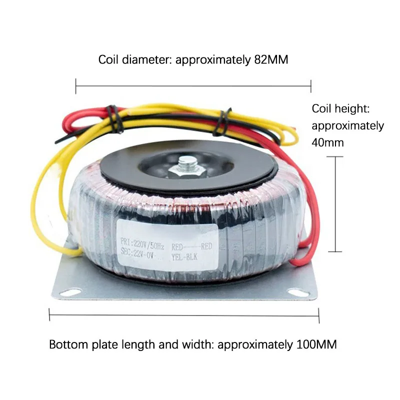 100W Toroidal Ring Transformer 220V To 24V 20V 12V AC Interference Free Equipment Conversion
