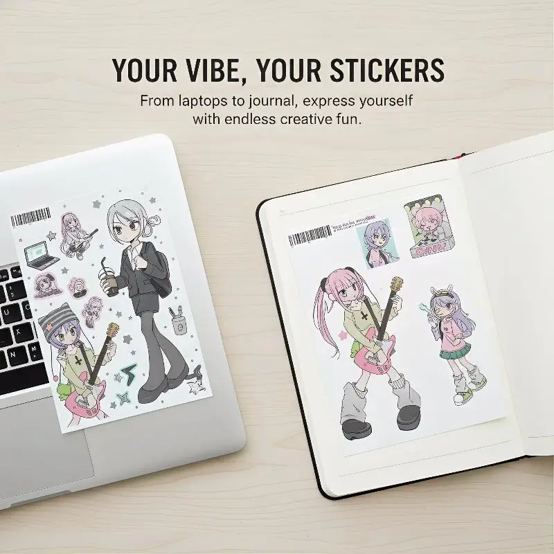 Sweet Cartoon Girl Stickers 1 10Pcs Set Cute Character for Planners DIY Cards Laptop Decorating
