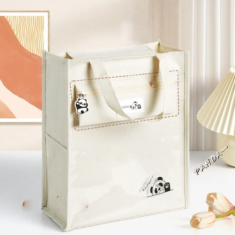 Student Tutoring Bag Pencil Case  Canvas Storage File Bag  Simple Canvas Tutoring Bag Convenient Student Stationery