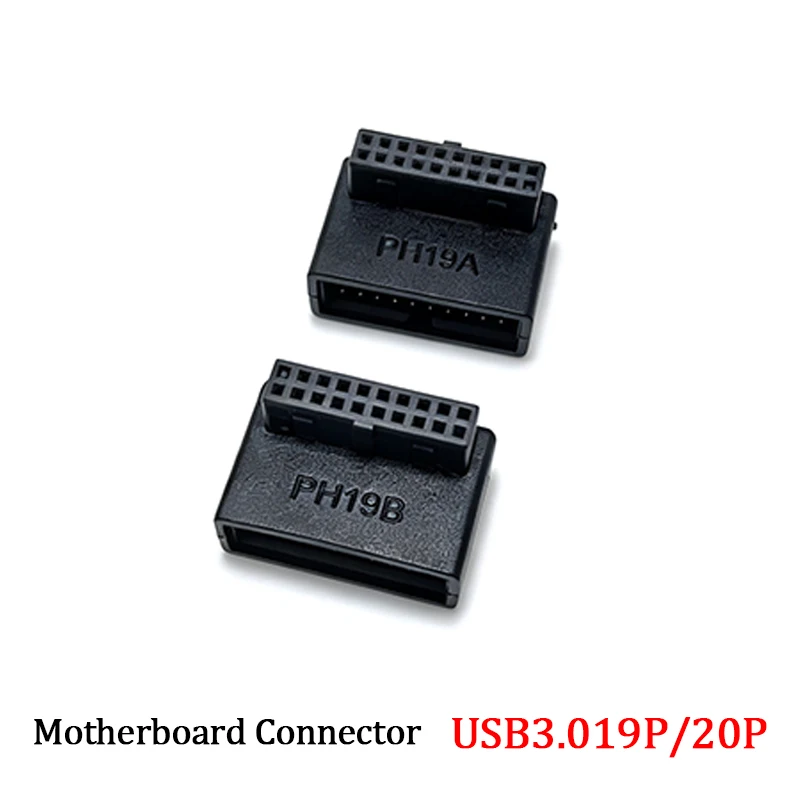 USB 3.0 19/20pin Male to Female Extension Adapter Angled 90 Degree Converter for Motherboard Connector Socket PH19A