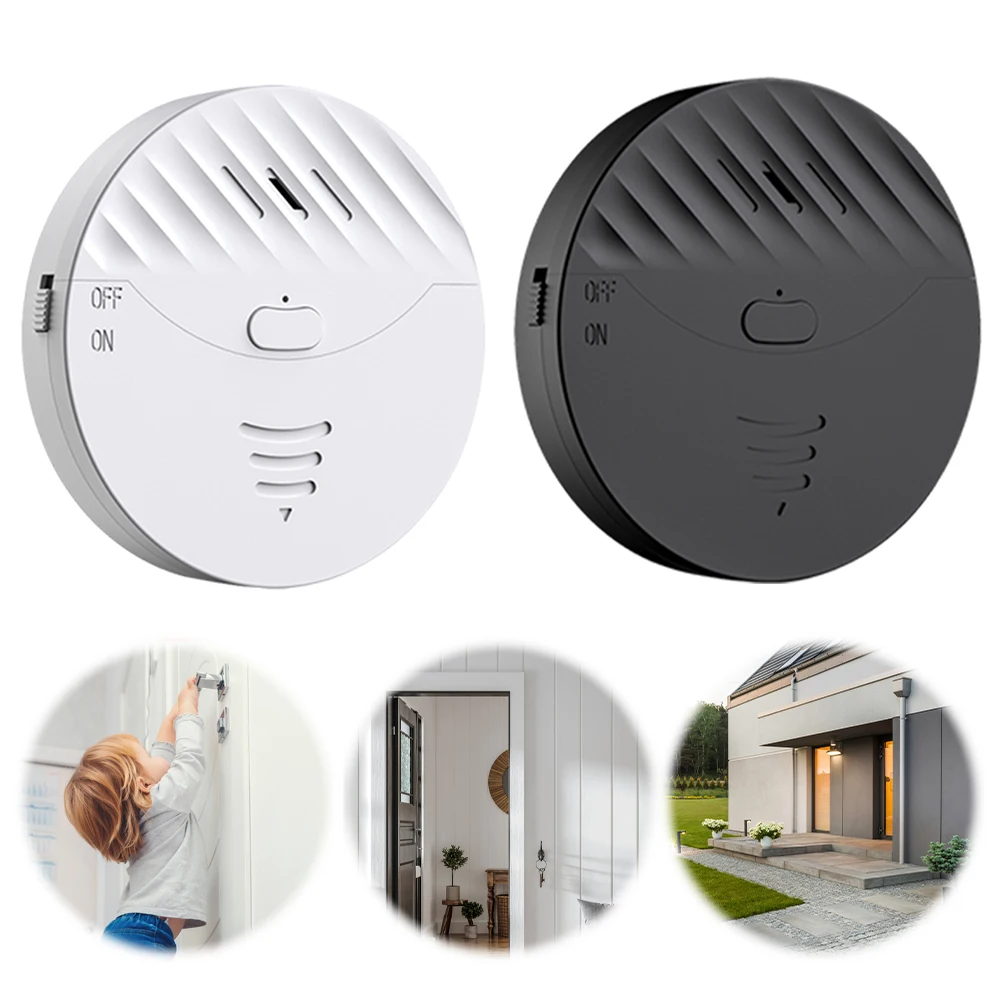 

Датчик вибрации Wi-Fi, дверная сигнализация с громкой сигнализацией 130 дБ, сигнализация открытой двери, охранная сигнализация, охранная сигнализация для домашнего офиса, общежития