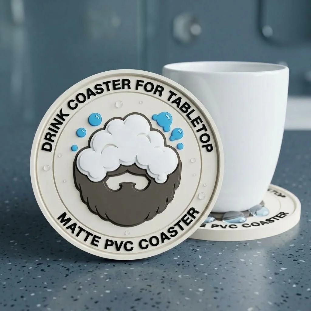 Customizable Custom Logo PVC Rubber Coasters Insulated Coffee Cup Mat - Waterproof Promotional Gift for Hot Drinks