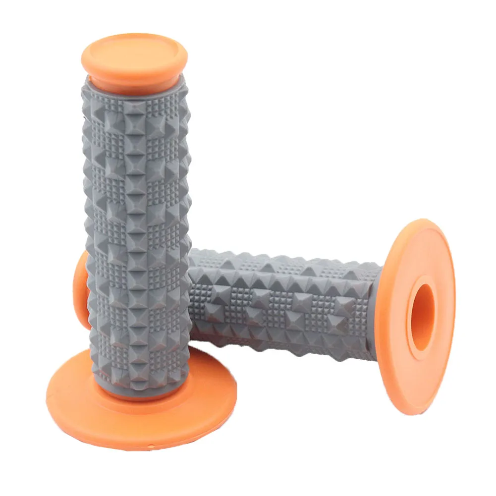 Motorcycle Upgrades Blue Rubber Gel Grip Easy Installation Fatigue Reduction Versatile Compatibility CNC Technology Construction