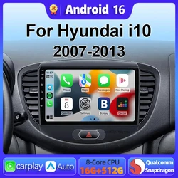 Android 15 Carplay Car Radio Multimedia For Hyundai i10 2007 - 2013 navigation video DVD Autoradio Stereo 2din BT