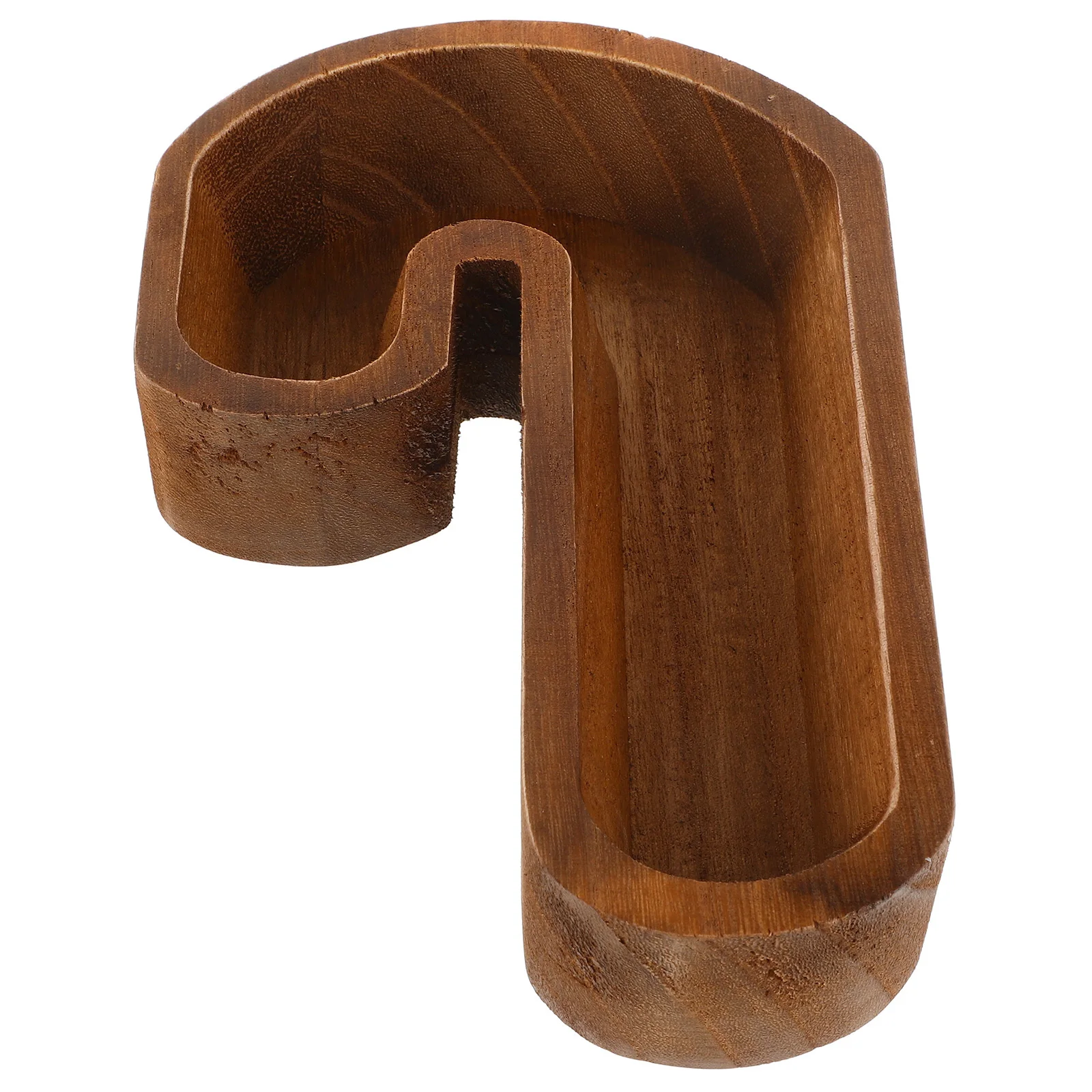 

Wooden Cane Design Tray Nuts Fruits Dessert Serving Plate Christmas Party Decorative Platter Cane Shape Wood Plate