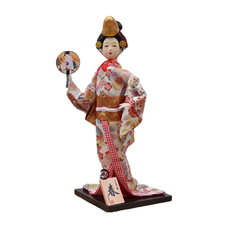 

J0MC Handcraft 30cm Asian Japanese Kimono Dolls Figurine Perfect for Collectors