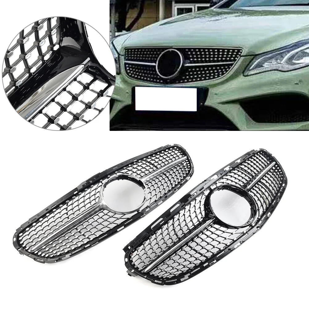 Diamond Style Car Front Bumper Hood Radiator Grille For Mercedes Benz E Class W212 E200 E250 E350 E550 4 Door 2014 2015 2016