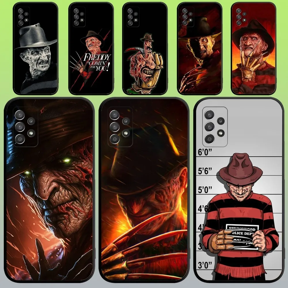 F-Freddy Krueger Horror Phone Case For Samsung Galaxy A20,A21s,A22,A31,A32,A52,A53,A72,73,A80,A91 Soft Black Cover