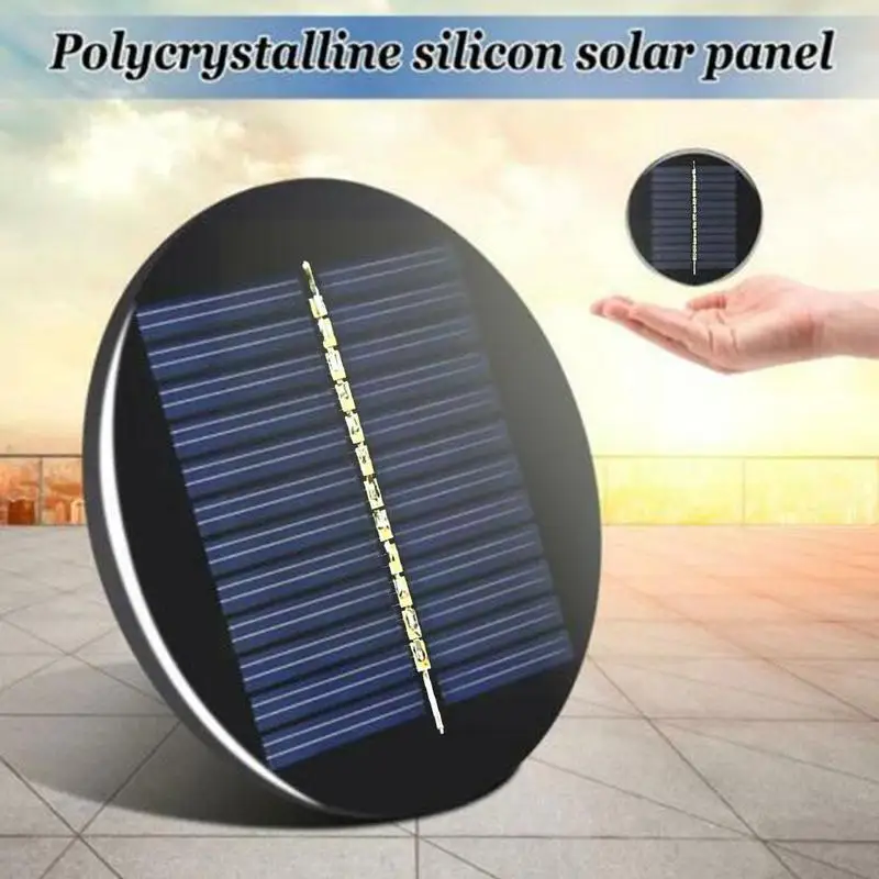 1pcs Polykristallines Silizium 6v Solar Rundklebebrett Panel Battery Durchmesser Charger 80mm Diy Mini Solar System Solar X5N6