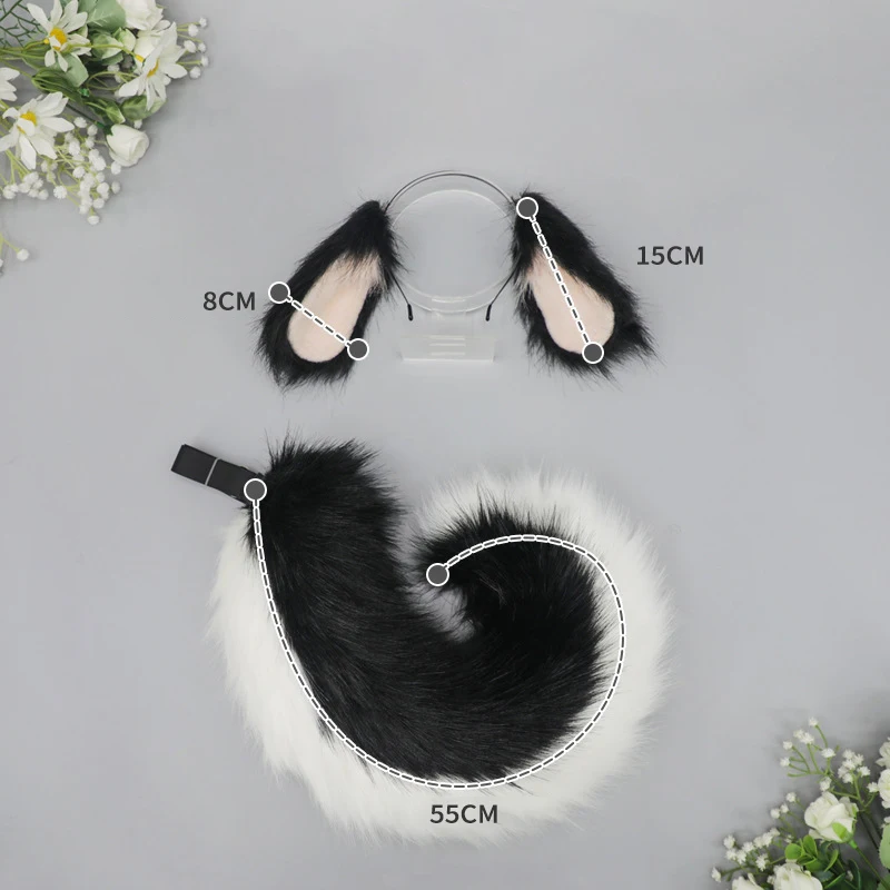 シミュレーション子犬コスプレ帽子かわいいロリータ頭飾りかわいいぶら下げ耳犬ぬいぐるみヘアアクセサリー JK アニメ衣装小道具