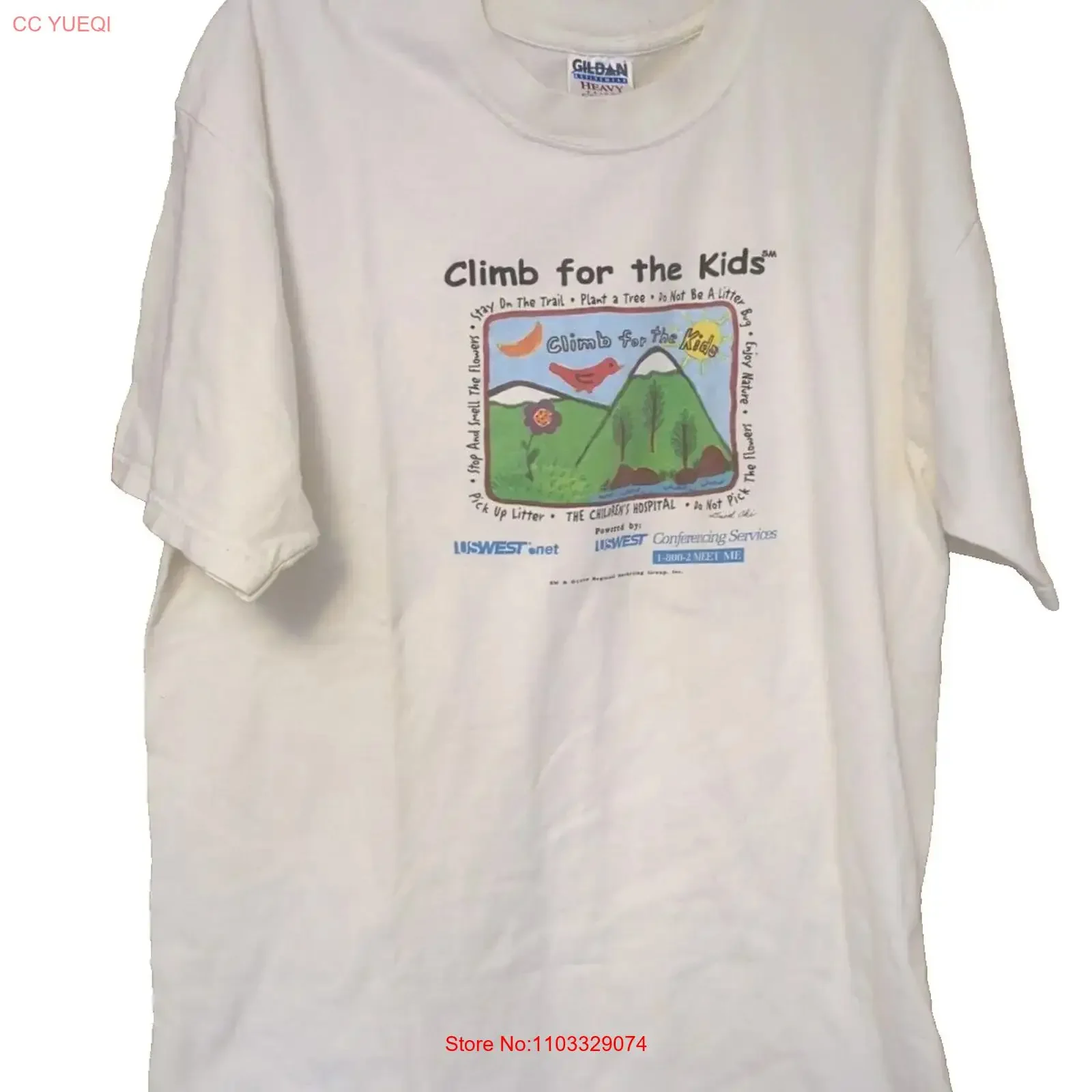 T-shirt vintage « Climb For The Kids Climbing Colorado 14ers Charity Event », taille XL, vintage, délavé, extensible, polyvalent, doux