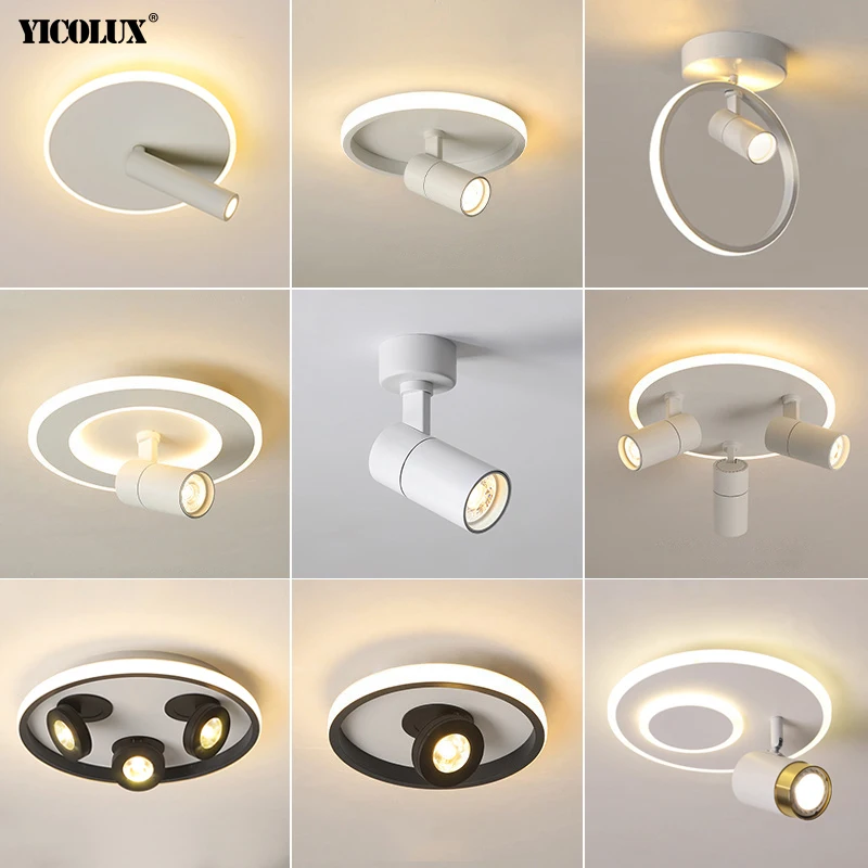 

Modern LED Ceiling Lights For Indoor Home Entrance Offline Store White Black Celling Lighting Lamp Lamparas Plafondlamp