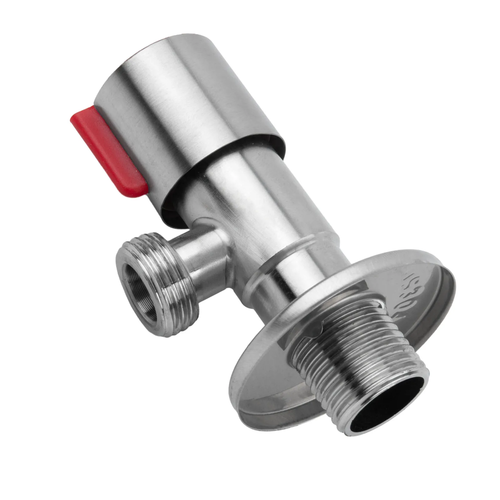 Cabezales de ducha de acero inoxidable, válvula de parada de agua para tuberías en baños, cocinas, mejora de me, engrosada, azul y rojo