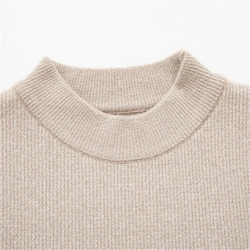 LIBIELIY 2025 Mens Sweater Long Sleeve Basic Tops Sueter Masculino Casual White Pullovers Warm Knitwear Autumn Harajuku Pullover