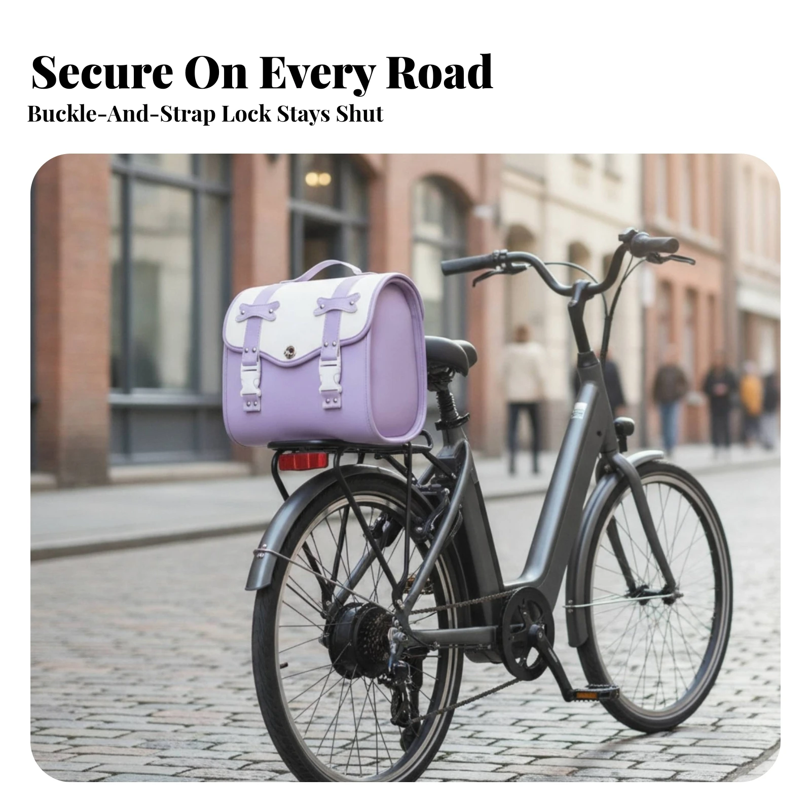 Motorcycle Tail Bag Water-Resistant Motorcycle Rear Rack Bag Scooter Rear Trunk with Buckle Straps Reinforced Heavy-Duty