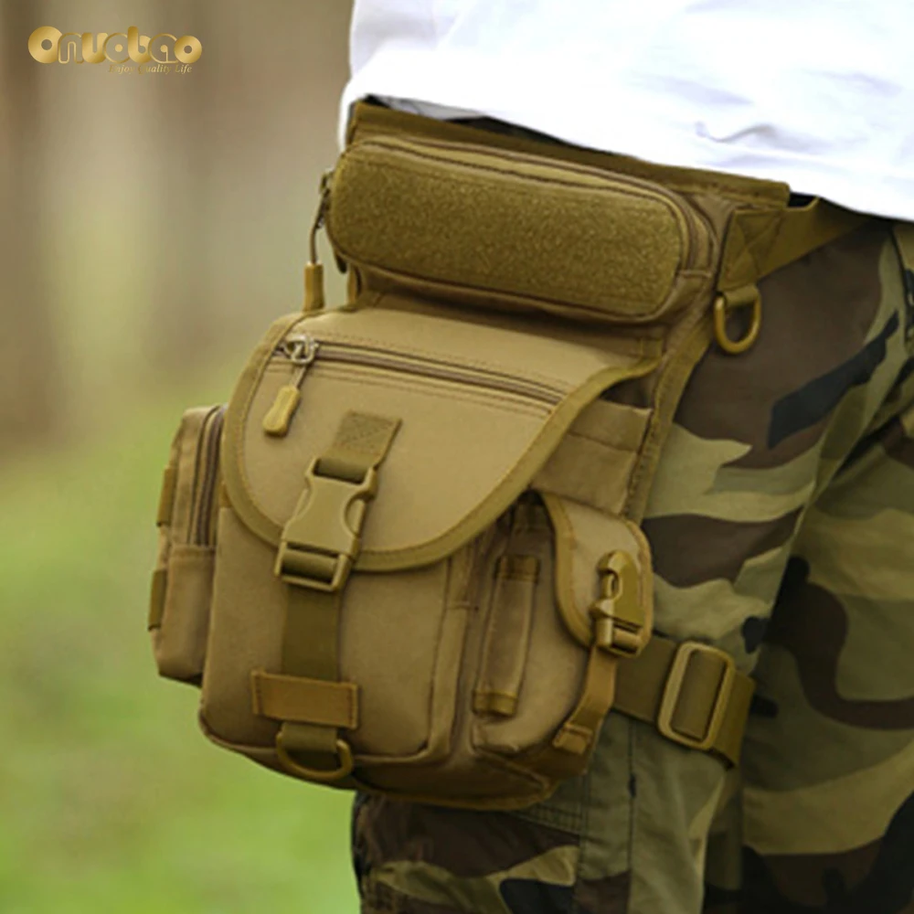 Outdoor Waist-leg Bag Men's Multi Functional Tactical Motorcycle Waist Bag Sports Military Fan Tool Bag Oblique Cross Small Bags