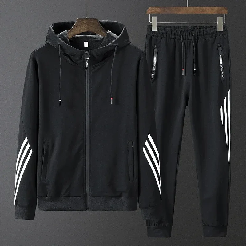 

2024 Men's Sets Two Piece Set Tracksuit Casual Zipper Jacket + Pants Harajuku Sport Suit Spring and Autumn Hoodies Sportswearswe