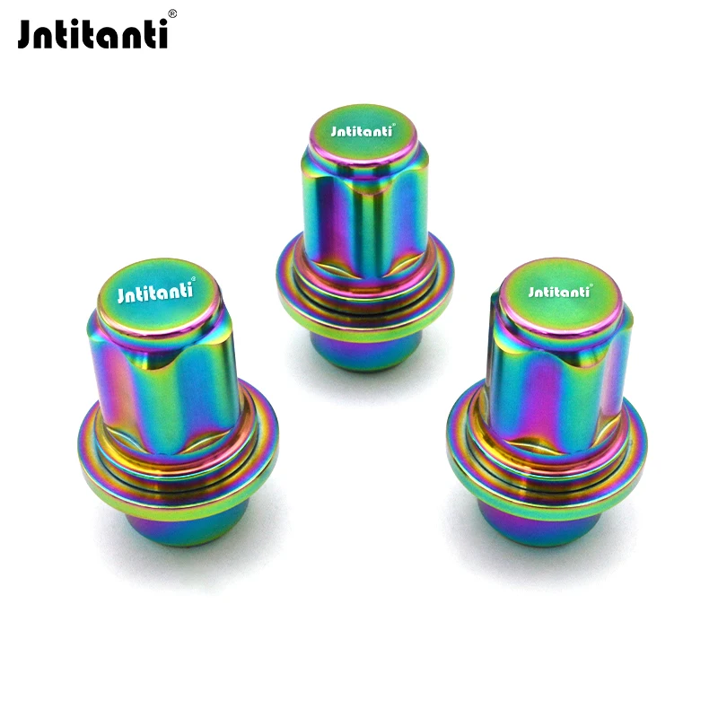 Jntitanti 5 Point Anti-Theft Closed End Mag Seat Gr.5 Titanium Lug Nut M12x1.5 for Toyota Lexus
