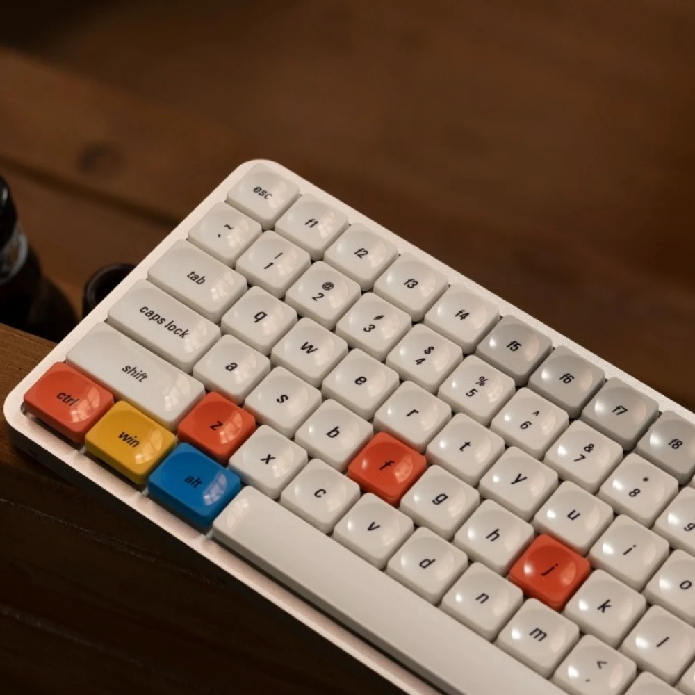 LCK Time Theme Low Profile Keycap Set PBT Custom Ultra-thin  Keyboard Cap Original Office Gaming KeyCap for Mechanical Keyboard