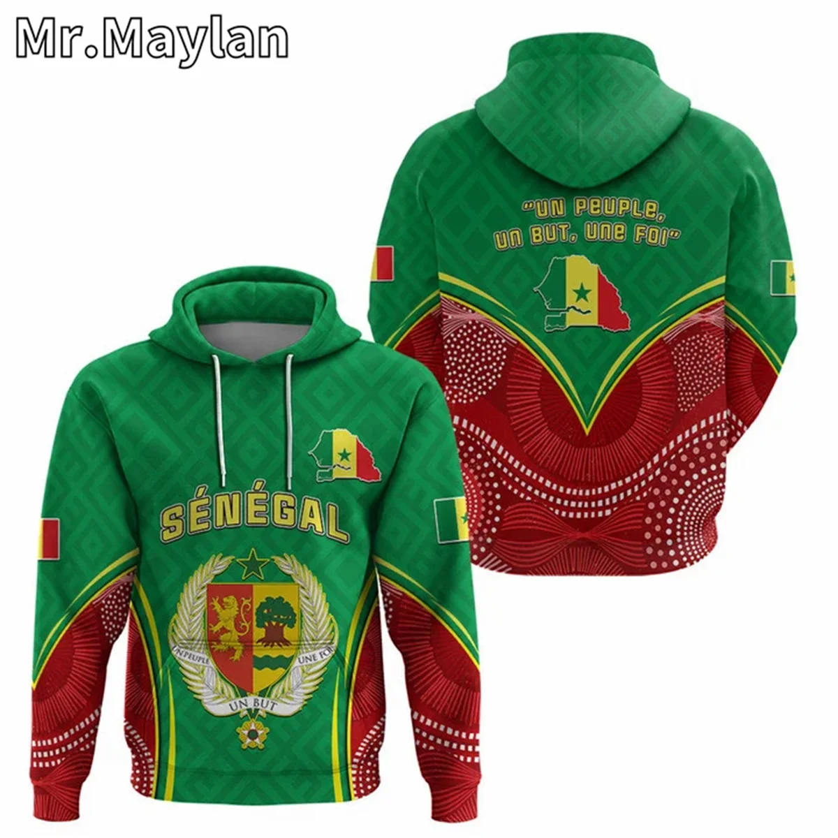 AFRICAN HOODIE Country SENEGAL Flag 3D Printed Unisex Hoodies Men/Women Streetwear Zip Pullover Casual Jacket Tracksuits YH-499