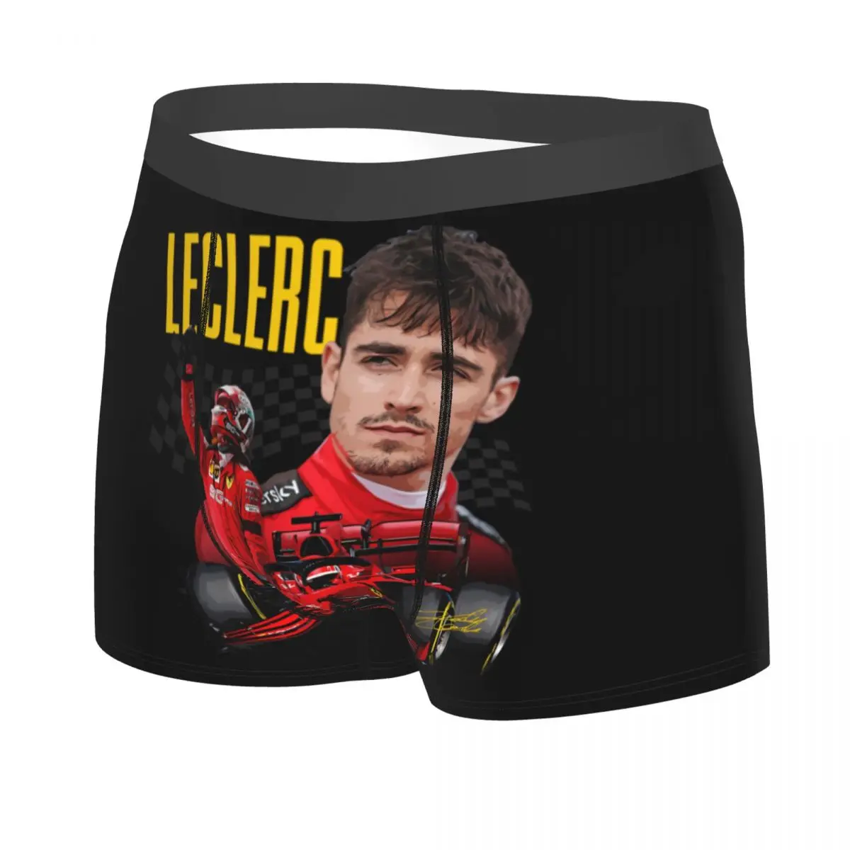 Custom LEC16 Racing Driver Star Boxer Shorts For Homme 3D Print Motorsports Underwear Panties Briefs Breathable Underpants