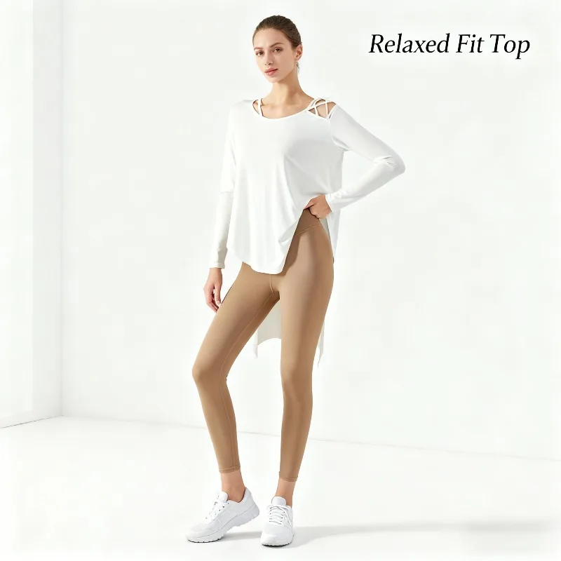 

Однобортный воротник, свободный повседневный топ с длинными рукавами для фитнеса, спортивная одежда для бега, одежда для йоги