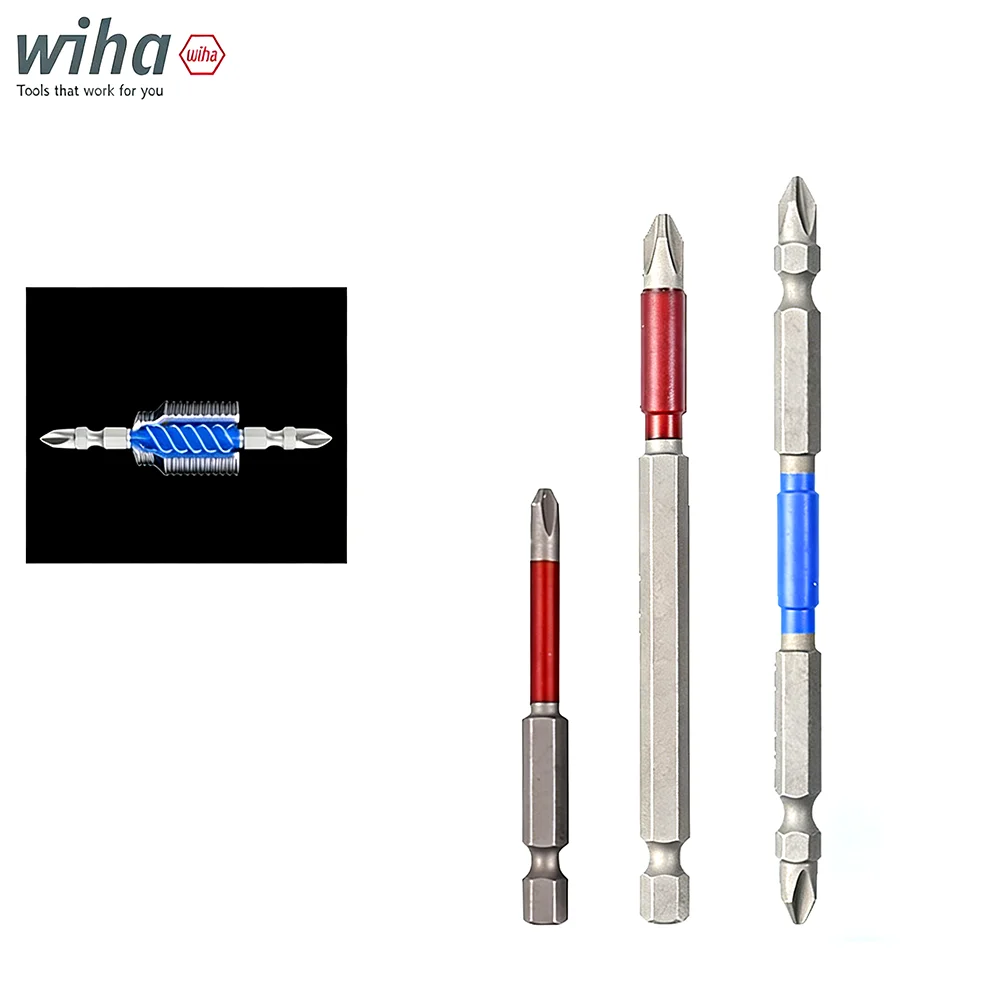 1Pcs Germany Wiha PH2 Impact Screwdriver Bits with UV Plastic Sleeve Multiple Models Available