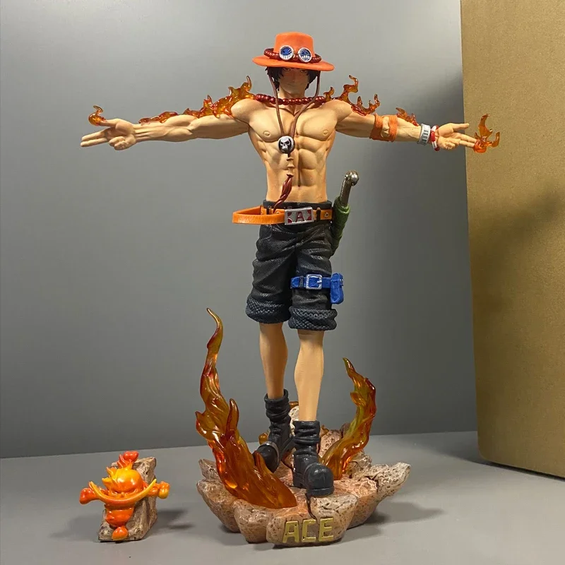 28cm Anime One Piece Ace Figure Portgas D Ace Action Figurine PVC Statue Collectible Model Toys for childern christmas Gifts