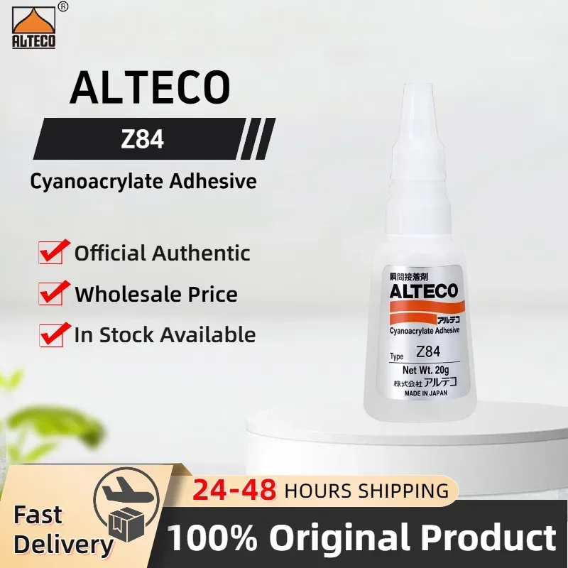 ALTECO Z84/84x Adesivo Instantâneo Industrial Super Cola Baixo Odor Clareamento Cura Rápida Produto Original de Alta Resistência