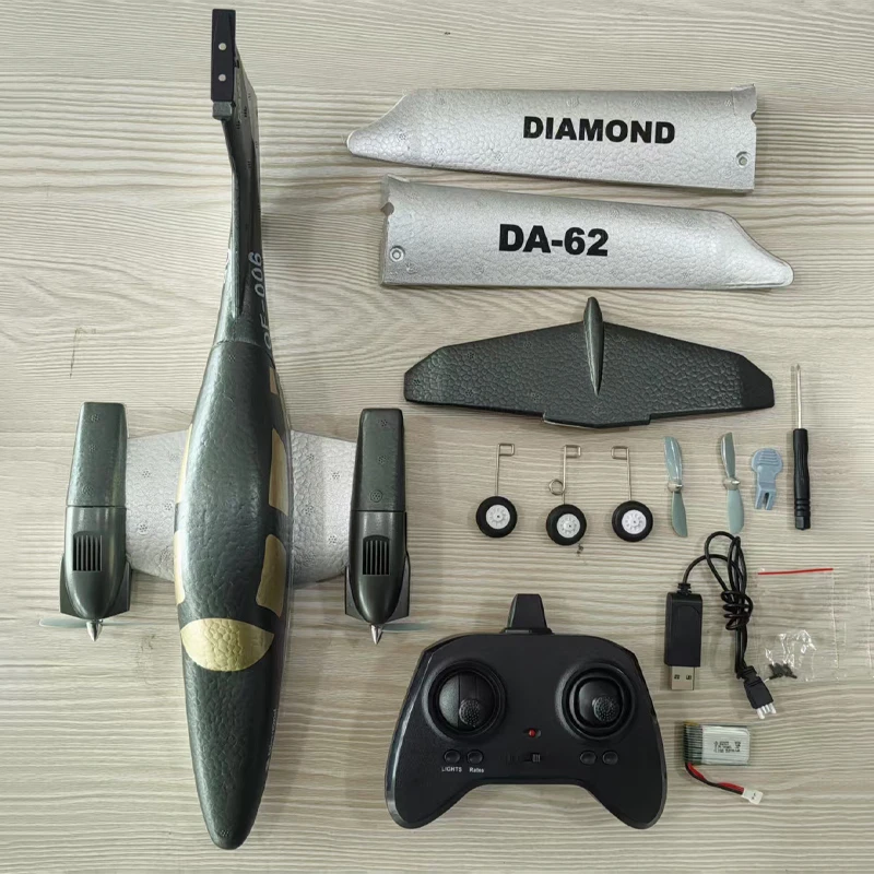 

Diamond Fixed-Wing Foam Airplane Rc Model Da62 Qf006 Two-Channel Remote Control Electric Glider Toy Ideal Gift For Hobbyists
