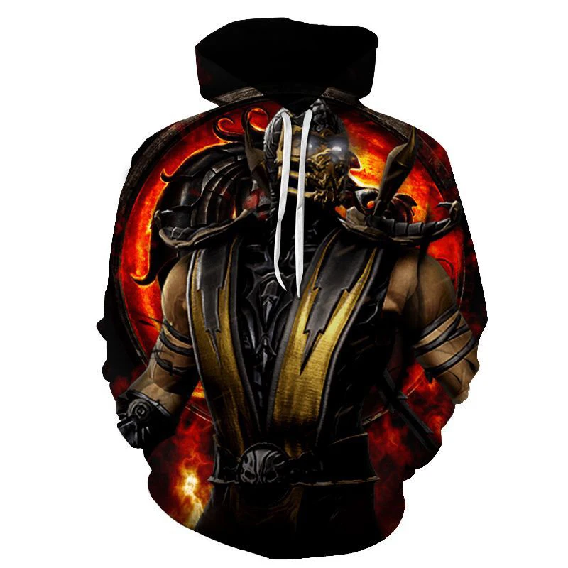 

Spring and Autumn New 3D Printing MortaL Kombat Men's and Women's Hoodie Children's Fashion Sweatshirt Streetwear Men clothing