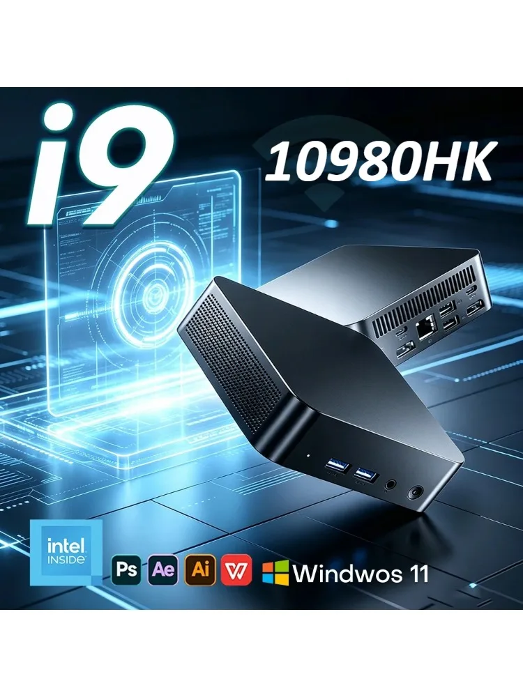 2026 MINI PC Windows 11 Pro Core i9 10980HK 32GB RAM 1TB 2TB SSD WIFI 6 BT5.2 4K HD Mini Gaming Büro- und Lern-PC