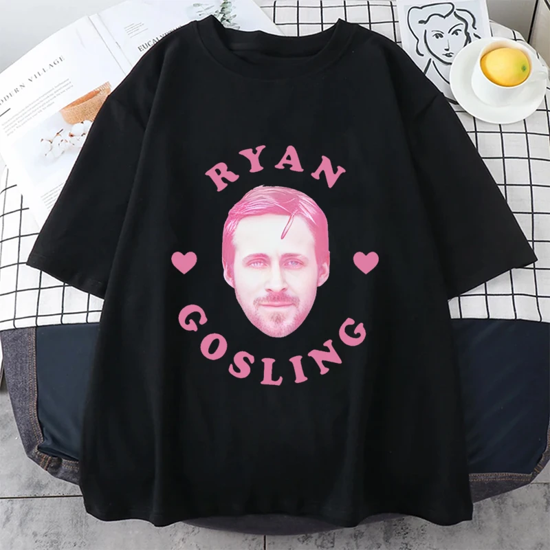 

I Love Ryan Gosling Meme Graphic clothes Men's classic Fashion High Quality T-shirt Unisex Cotton Oversized TShirts Streetwear