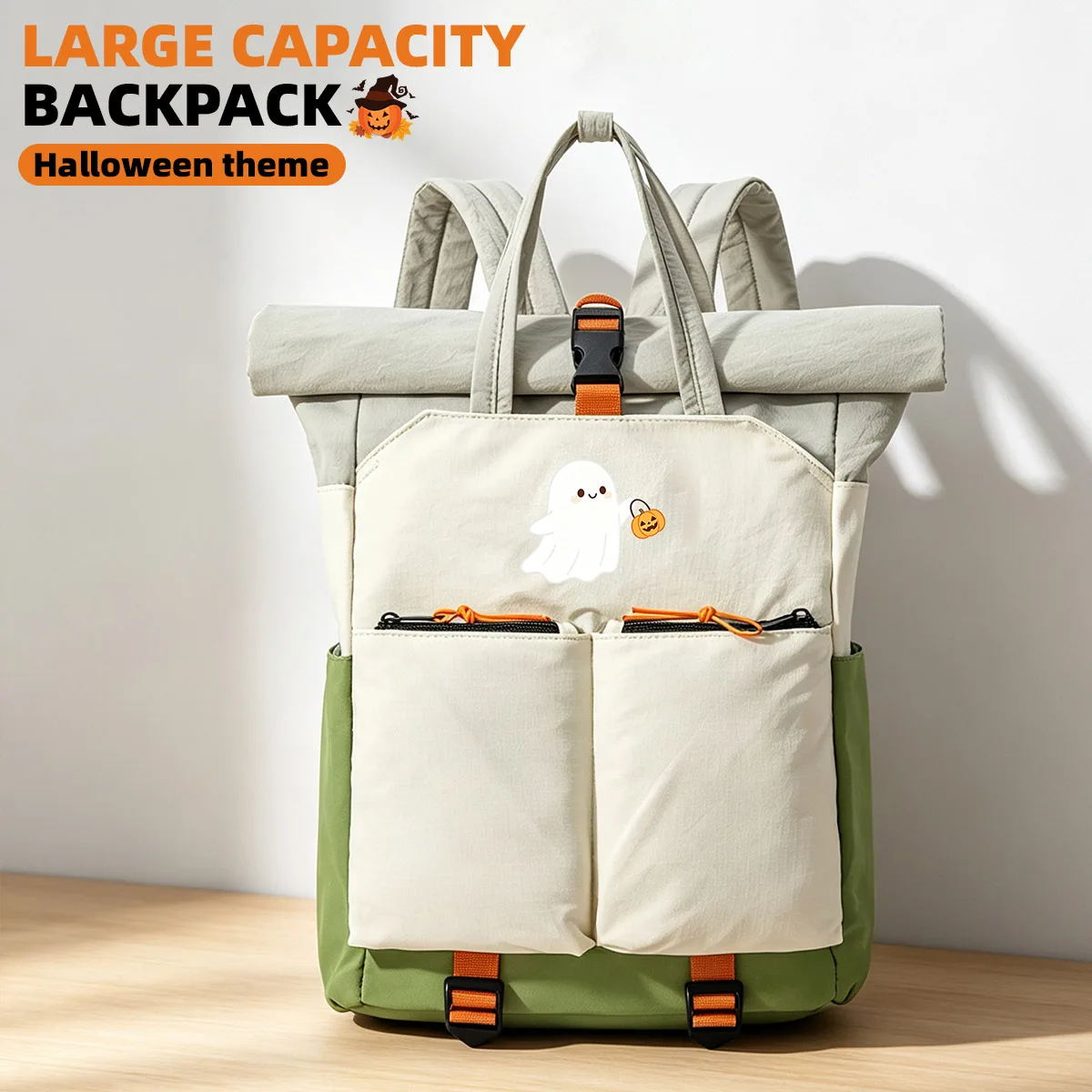 Sac à dos mignon et de grande capacité, nouveau modèle pour les élèves du collège et du lycée, sac à dos de qualité supérieure idéal pour les trajets quotidiens, sac d’école populaire pour les étudiants, cadeau d’Halloween.