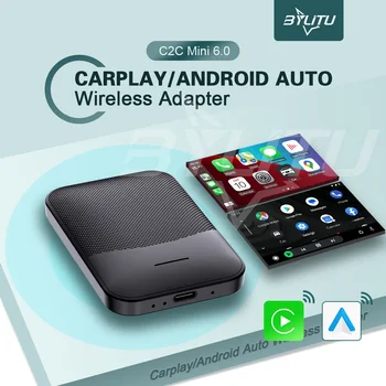 2024 novo mini 6.0 dongle sem fio android auto adaptador carplay plug and play bluetooth wifi para honda volvo volkswagen