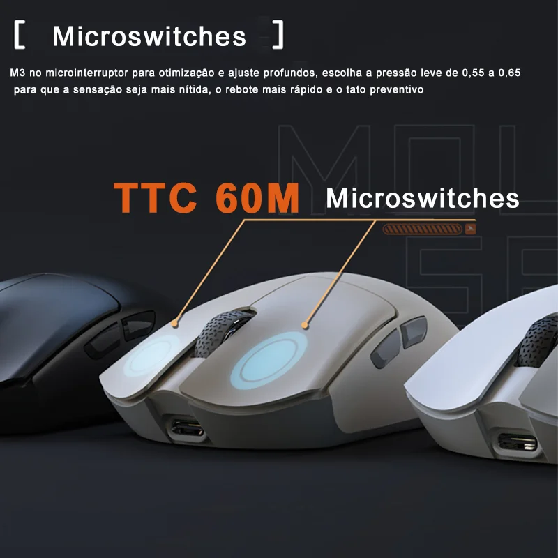 Motospeed Darmoshark M3 bluetooth 2.4g sem fio com fio três modos