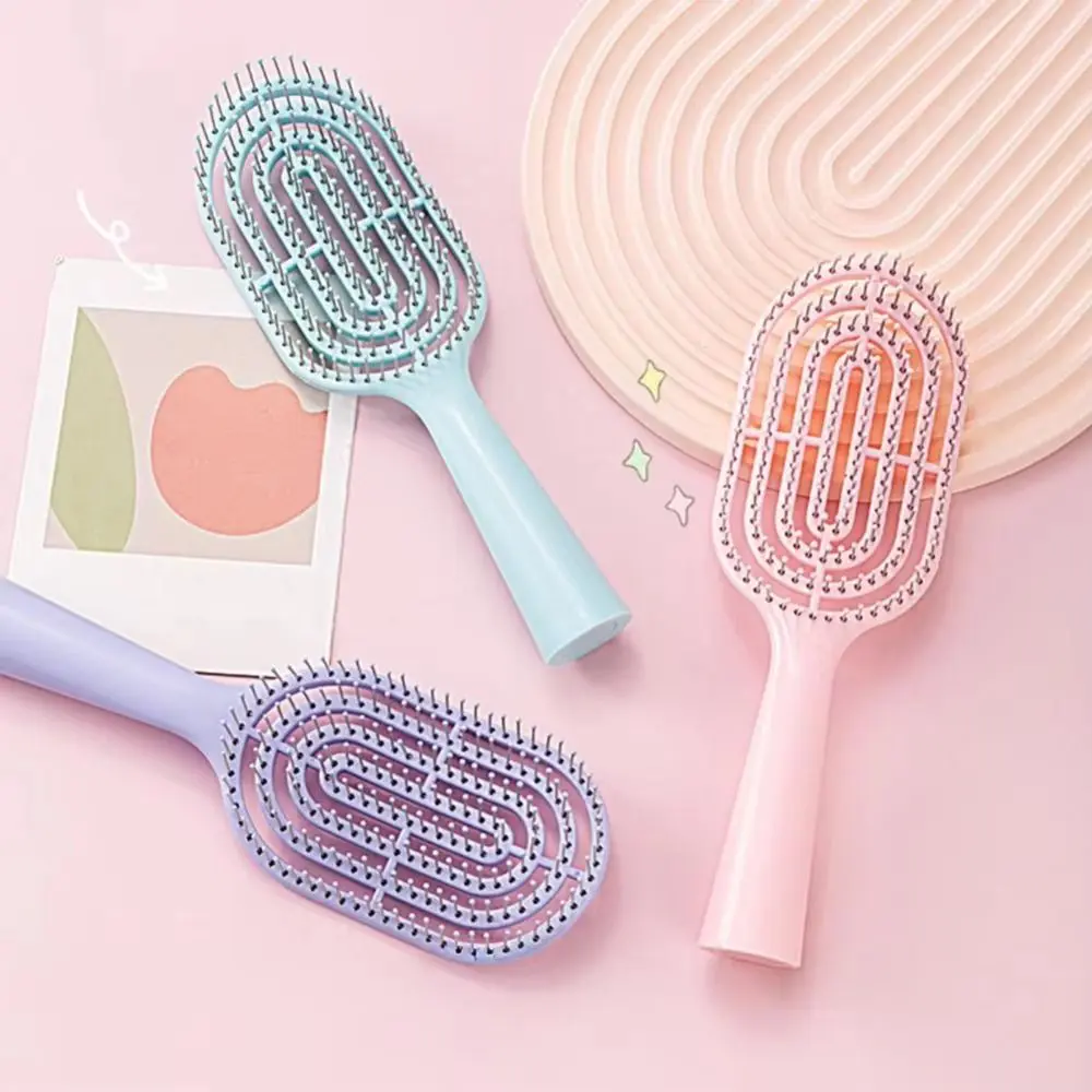 Anti-static Vented Hair Brush Long Wet Thin Thick Curly Hair Paddle Brush Scalp Massage Portable Detangling Comb for Women Girls