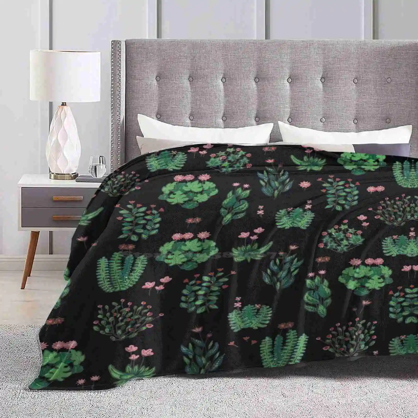 

Green Garden Best Selling Room Household Flannel Blanket Green Garden Nature