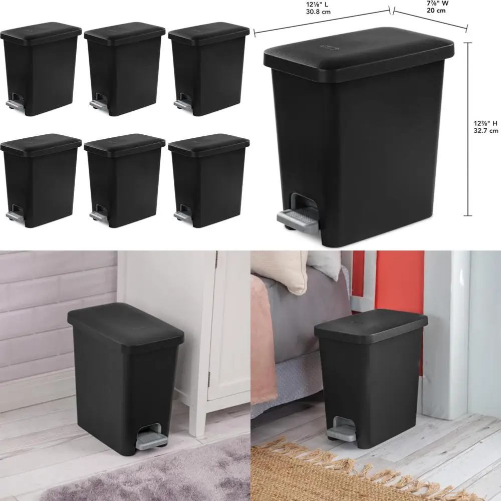 

Прямоугольный пластиковый кухонный мусорный бак со съемным вкладышем и держателем для сумки, мусорная корзина большой емкости для дома