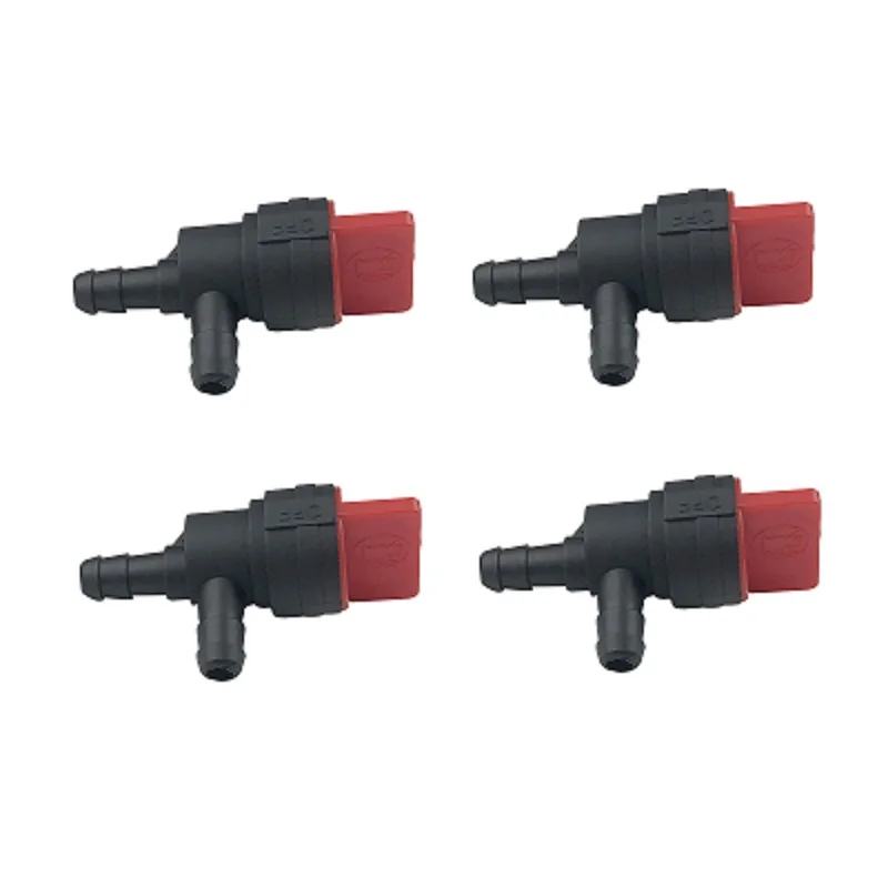 4Pc 1/4 Inch 90 Degree Fuel Shut Off Valve Fit For SureFit/Stens/Oregon/MTD/Cub Cadet for Briggs & Stratton 494769 698181 697944