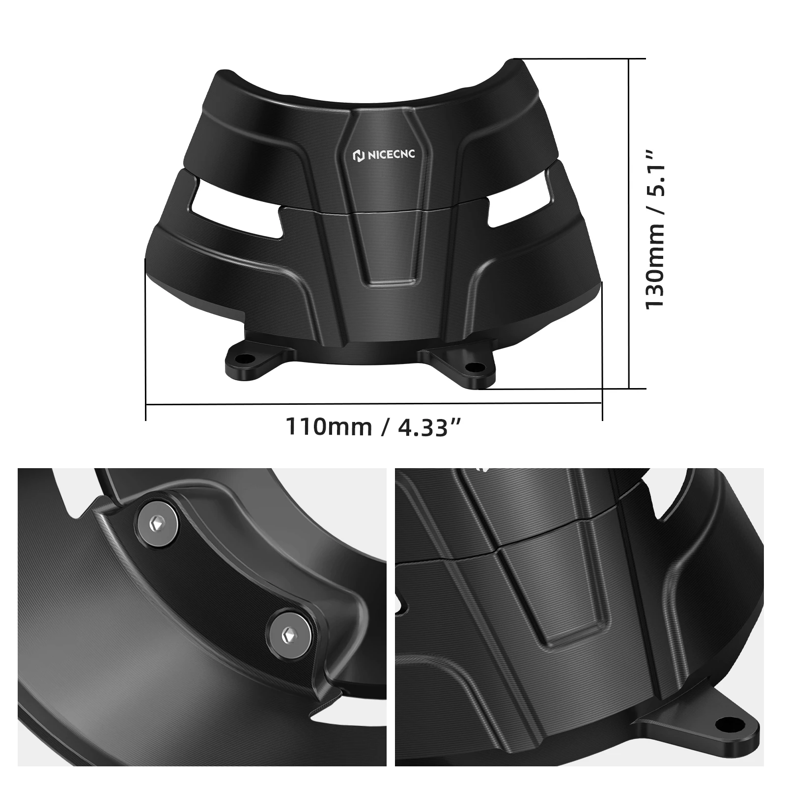 Für Honda CRF1100L Africa Twin DCT 2020-2025 NICECNC Rechte Kupplungsdeckelabdeckung CRF1100L Africa Twin Adventure Sports DCT – Detail 2